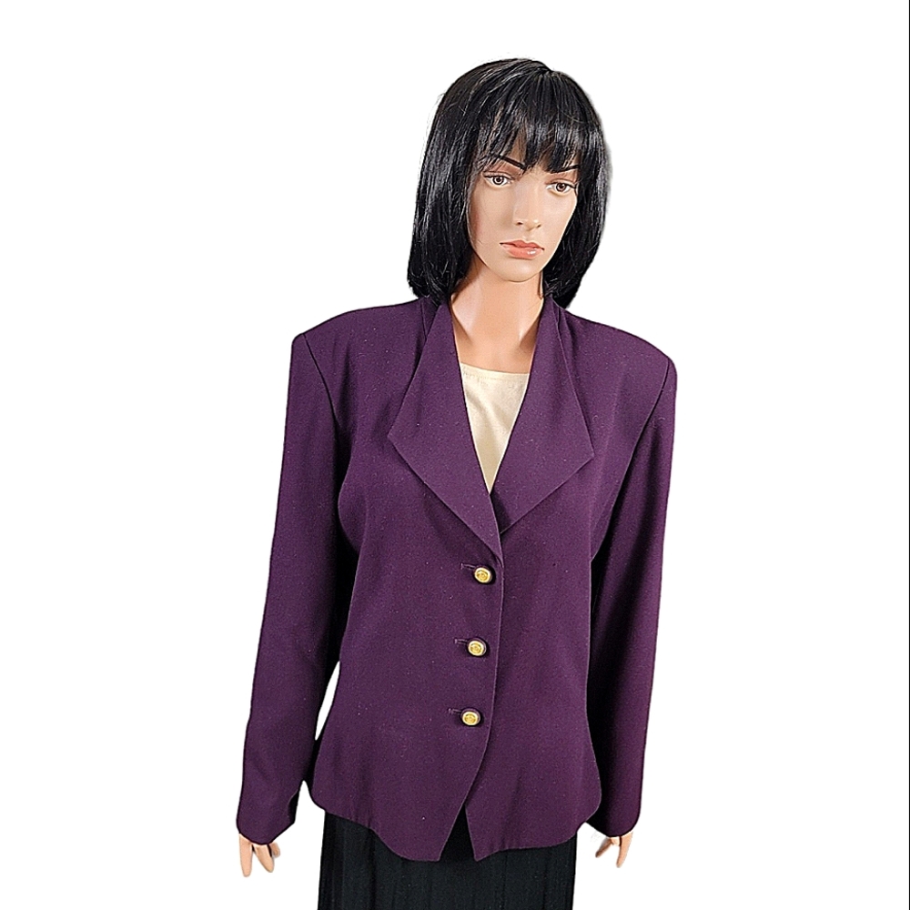Kasper for ASL Vintage Burgundy Jacket Sz 16